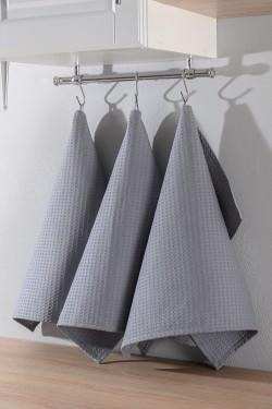 Набор вафельных полотенец-Серый