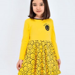 Платье трикотажное для девочки SP7964 - желтый (Нл)