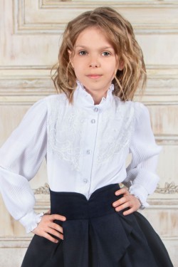 Блузка для девочки SP1900 - белый (Нл)