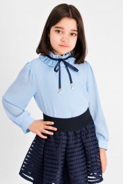 Блузка для девочки SP0400 - голубой (Нл)