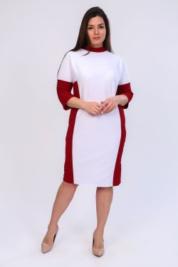 Платье 52254 - бордо,бел (Нл)