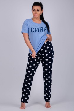 Пижама Сияй - синий+голубой (Нл)