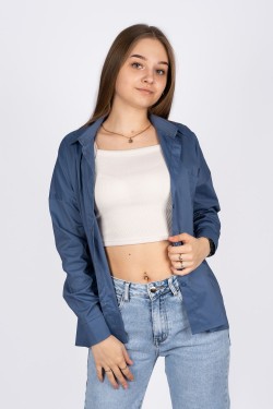 Джемпер (рубашка) женский 6359 - джинс (Нл)