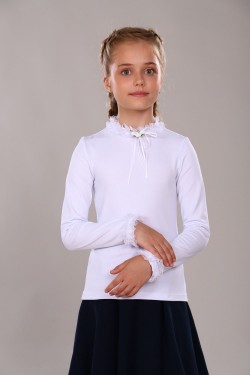 Блузка для девочки Ариэль Арт. 13265 - белый (Нл)