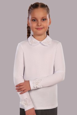 Блузка для девочки Камилла арт. 13173 - белый (Нл)