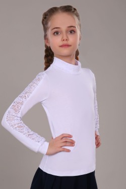 Блузка для девочки Каролина New арт.13118N - белый (Нл)
