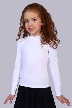 Блузка для девочки Алена арт. 13143 - белый (Нл)