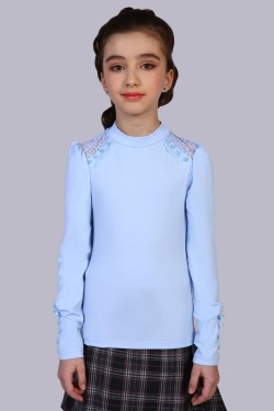 Блузка для девочки Алена арт. 13143 - светло-голубой (Нл)