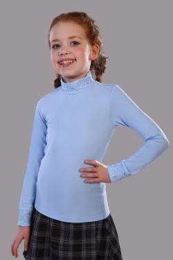 Блузка для девочки Дженифер арт. 13119 - светло-голубой (Нл)