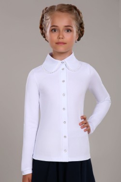 Блузка для девочки Агата 13258 - белый (Нл)