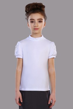 Блузка для девочки Бэлль Арт. 13133 - белый (Нл)