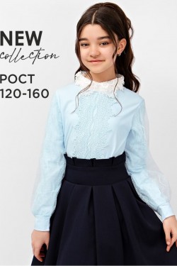 Блузка для девочки SP6545 - голубой (Нл)