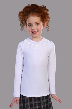 Блузка для девочки Вероника 13141 - белый (Нл)