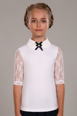 Блузка для девочки Шарлиз Арт. 13237 - крем (Нл)
