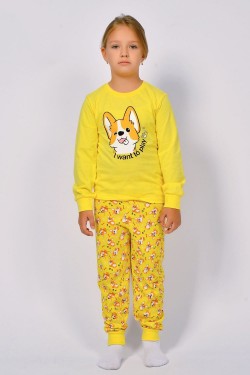 Пижама детская 91225 - желтый корги (Нл)