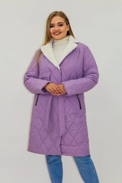 Демисезонная женская куртка осень-весна-еврозима 2816 - сирень (Нл)
