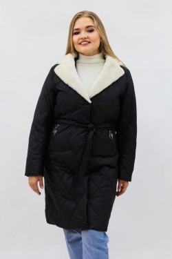 Демисезонная женская куртка осень-весна-еврозима 2816 - черный (Нл)