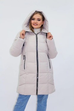 Зимняя женская куртка еврозима-зима 2830 - бежевый (Нл)