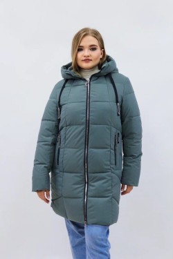 Зимняя женская куртка еврозима-зима 2830 - бирюзовый (Нл)