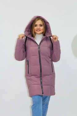 Зимняя женская куртка еврозима-зима 2830 - розовый (Нл)