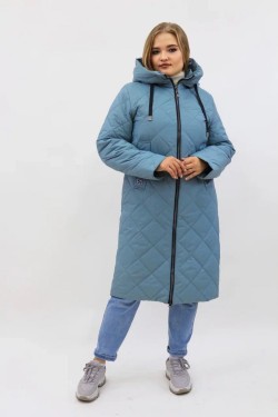 Демисезонная женская куртка осень-весна-еврозима 2810 - бирюзовый (Нл)