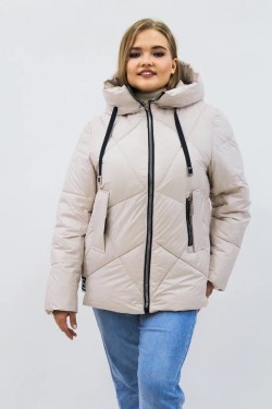 Демисезонная женская куртка осень-весна-еврозима 2811 - бежевый (Нл)