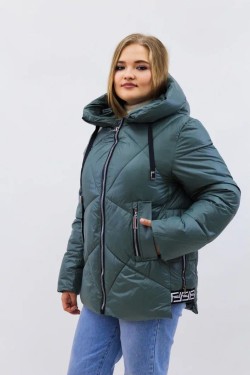 Демисезонная женская куртка осень-весна-еврозима 2811 - бирюзовый (Нл)