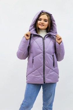 Демисезонная женская куртка осень-весна-еврозима 2811 - розовый (Нл)