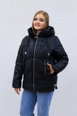 Демисезонная женская куртка осень-весна-еврозима 2811 - черный (Нл)