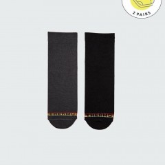 Носки термо женские 350W2-013 - черный -т.серый (Нл)