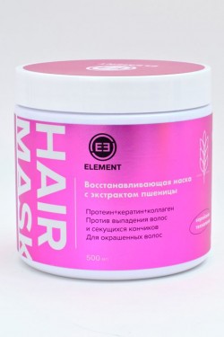 Маска для волос ELEMENT Восстанавливающая с экстрактом пшеницы для вьющихся волос500 мл Корея (Нл)
