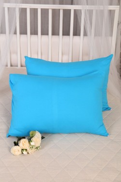 Наволочка Вечер трикотажная 50*70 - голубой (Нл)