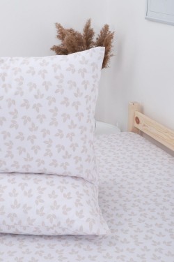 Наволочка поплин Первые листочки - белый (Нл)