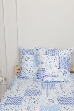 Наволочка бязь 142г-м2 Пэчворк-1 - голубой (Нл)