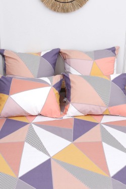 Наволочка поплин Геометрия - рыжий,беж (Нл)