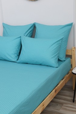 Наволочка поплин Соты-компаньон - бирюзовый (Нл)