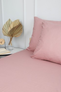 Наволочка из страйп-сатина Комфорт - пыльная роза (Нл)