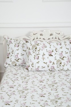 Наволочка поплин Пиония - белый (Нл)