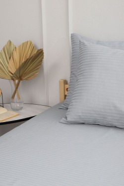 Наволочка из страйп-сатина Комфорт - серый (Нл)