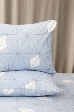 Наволочка поплин Галактика-компаньон - серо-голубой (Нл)