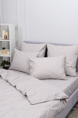 Наволочка поплин Темная ночь 2-компаньон - серый (Нл)