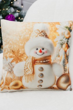 Наволочка декоративная новогодняя 2 шт рогожка - ГномВзолоте (Нл)