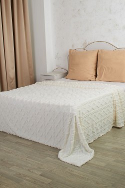 Плед Косичка велсофт - молочный (Нл)