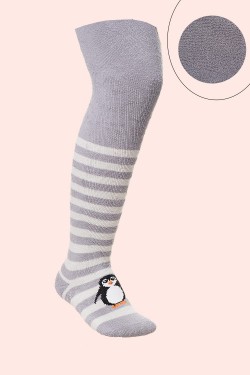 Колготки Пингвин детские плюш - серый (Нл)