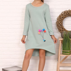 Платье 24302 детское - оливковый (Нл)