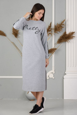 Платье 24835 - серый меланж (Нл)