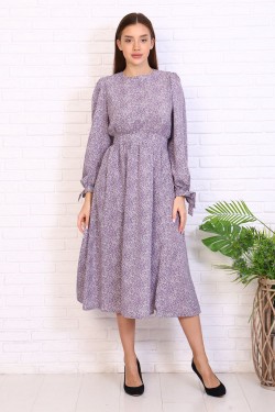 Платье П191 - фиолетовый+бел (Нл)
