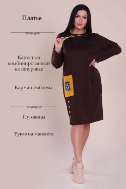 Платье 31589 - коричневый (Нл)