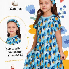 Платье Осень детское - голубой (Нл)