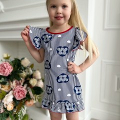Платье 5104 детское - синий (Нл)